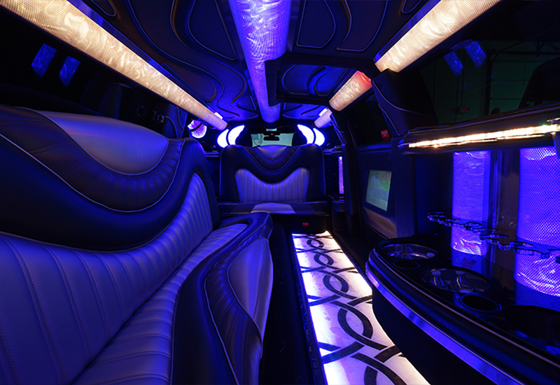 LED lighting on limo